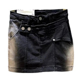 Vintage-Patchwork-Mini-Denim-Skort
